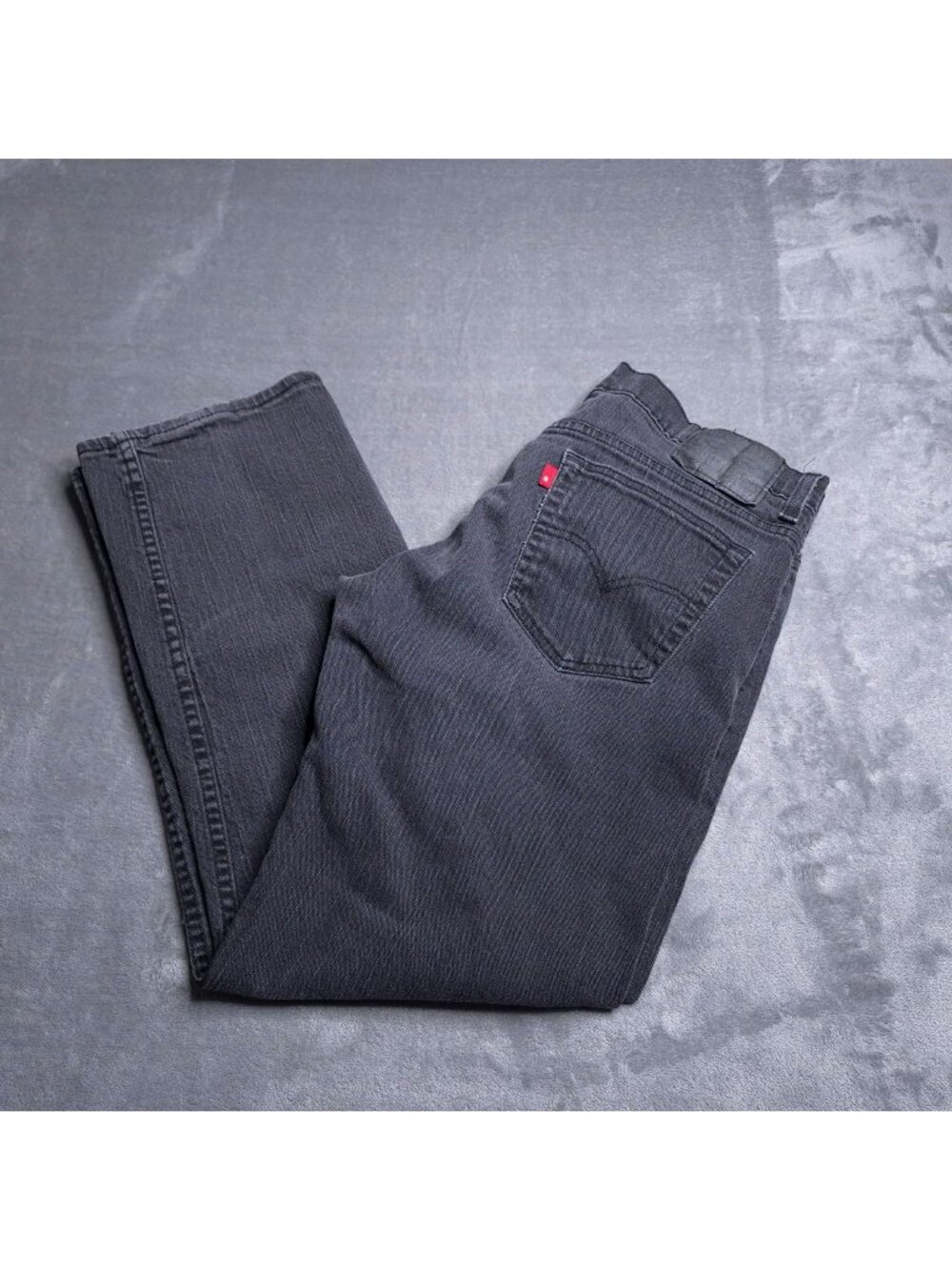 Levis 569 Mens Loose Straight Fit Jeans 33 Black Mid Rise Stretch Comfort